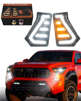 OKLSG front view on Tacoma shows OEM look and improved visibility