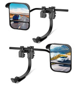 OlaVeg front view of dual-convex towing mirrors showing broader visibility