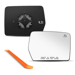 oleycaw passenger mirror front view showing OE-style fit and clear visibility