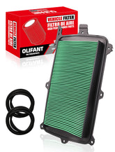 OLIFANT front view of air filter showing fitment and easy replacement benefit