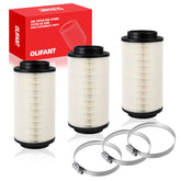 OLIFANT front view showing three filters and clamps, clear fit confirmation