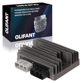 OLIFANT front view of regulator rectifier showing compact design and reliable fit