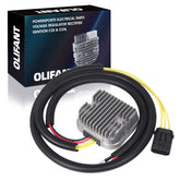 OLIFANT front view of regulator rectifier showing mounting points and compact design benefit