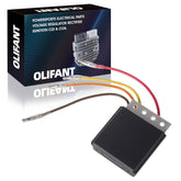 OLIFANT regulator rectifier front view showing compact housing and cooling fins benefiting durability