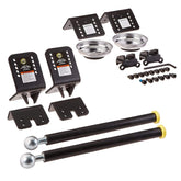 Omega Lift wheel arm front view mounted on lift arm for safer tire handling