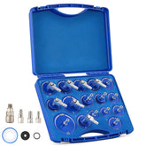 Orion Motor Tech kit overview showing all 23 adapters and case, durable coverage benefit