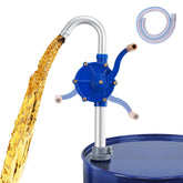 Orion Motor Tech drum pump front view showing compact portable design and quick setup