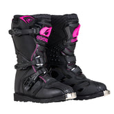 O'NEAL women's boot front view showing protective plates and stylish color for safety