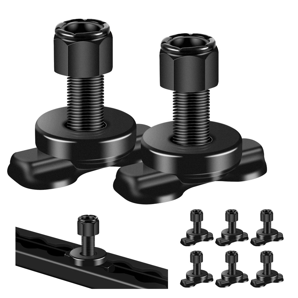 Onesnt front pack of eight L-track studs showing complete set and convenience