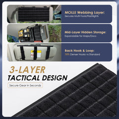 ONETIGRIS visor organizer installed in vehicle preserving windshield visibility
