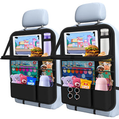 Oneyus front view showing organized pockets and tray, keeping backseat tidy