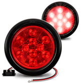 ONLINE LED STORE TRUE MODS front view showing red round lens and mounting, improves visibility