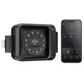 ONNAIS front lock panel showing keypad and handle for secure entry