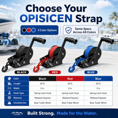 OPISICEN woven polyester webbing detail for durable, low-stretch performance