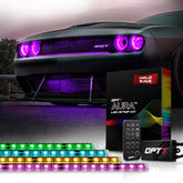 OPT7 front packaging of Aura halo kit showing included parts and benefits