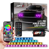OPT7 Aura Pro front view on Challenger showcasing bold halo accent