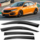 Optimal Co front view installed on Civic Hatchback showing sleek protection and style