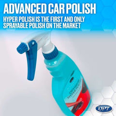 Optimum Hyper Polish close-up of residue being removed revealing glossy, streak-free finish