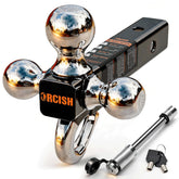 ORCISH front view showing tri-ball mount and tow hook, organizes multiple ball sizes