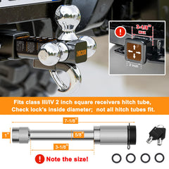 ORCISH installed in a 2" receiver on a truck, demonstrates secure fitment