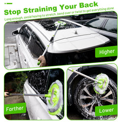 Ordenado long handle fully extended reaching SUV roof for safe wash