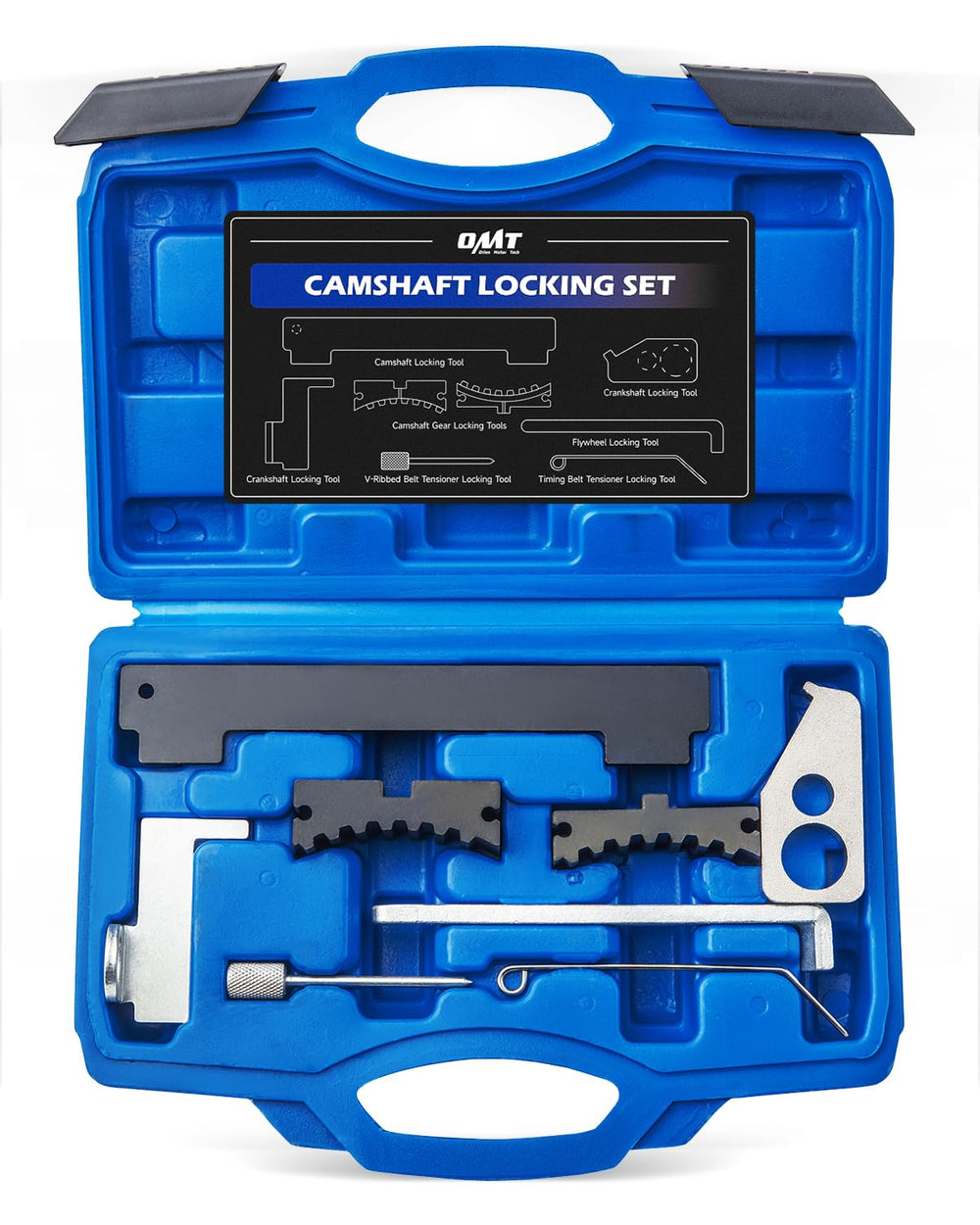 Orion Motor Tech front packaging showing complete timing tool kit benefit safe storage