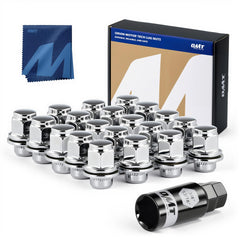Orion Motor Tech front packaging showing 20 lug nuts and socket key, quick replacement