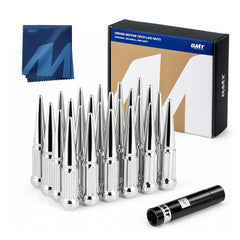 Orion Motor Tech front packaging showing 24-piece lug nut kit and socket key for easy replacement