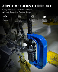 Orion Motor Tech C-frame and extra-long jackscrew showing solid construction