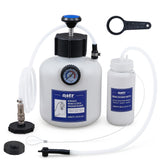 Orion Motor Tech front view of kit showing reservoir and bottle for easier bleeding
