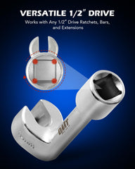 Orion Motor Tech stamped size detail on socket, easy identification speeds selection