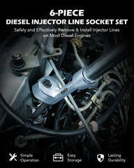 Orion Motor Tech close-up of 12-point socket profile, precision fit reduces slippage