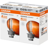 OSRAM D2S 66240 front packaging showing authenticity label and benefits