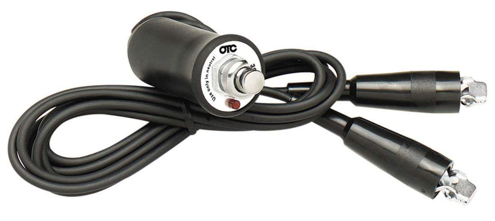 OTC 3650 front view showing grip and push button for safer single-person starting
