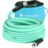 OULEME front packaging showing hose length and potable-water features
