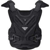 Oumurs chest protector front view showing full coverage and mobility benefits
