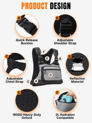 Oumurs front pocket holding phone tools for organized access
