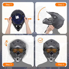Oumurs goggles and mask laid out demonstrating dust and UV protection