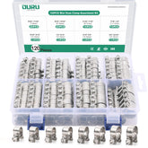 OURU front packaging showing 120-piece clamp kit and organized box for easy storage