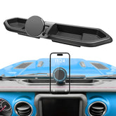 OUSUWO front view mounted on dash showing secure fit and easy access