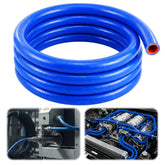 Outus blue silicone heater hose front view showing coil and label benefits