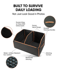 Owleys Hexy removable divider creating two tidy compartments