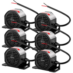 OXAMBIR front view of backup alarm showing compact durable design and loud warning