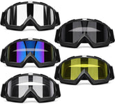 OXG front view of five-pack goggles showing included lenses and frame benefits