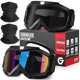 OXG front view of both goggles showing pack and clear features for quick selection