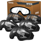 OXG front view pack showing five goggles and coverage benefit