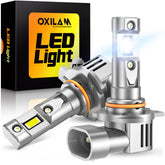 OXILAM 9012 front view showing compact plug-and-play design and brighter road visibility