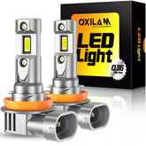 OXILAM front view pack of 2 bulbs showing plug-and-play benefit