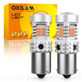 OXILAM front view of packaged bulbs showing included pair and label benefit bright replacement
