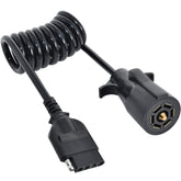 Oyviny front view of 7-to-5 adapter showing connectors and compact design for easy towing